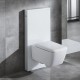 Modul sanitar pentru vas wc suspendat, 101 cm, panou frontal din sticla alba, Geberit Monolith 131.021.SI.5 - amb 1