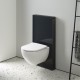 Modul sanitar pentru vas wc suspendat, 101 cm, panou frontal din sticla neagra, Geberit Monolith Plus 131.221.SJ.7