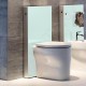 Modul sanitar pentru vas wc stativ, 101 cm, panou frontal din sticla mint, Geberit Monolith 131.001.SL.5 - amb 1