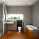 Modul sanitar pentru vas wc stativ, 101 cm, panou frontal din sticla/piatra, Geberit Monolith Plus - amb 2