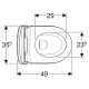 Vas wc suspendat Rimfree, Compact, cu capac soft close, Geberit Icon alb mat 502.381.JT.1 - tech 1