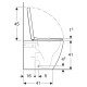 Set Vas wc stativ BTW, Rimfree, forma inchisa, cu capac soft close, alb mat, Geberit ICon 502.383.JT.1 - tech 3