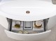 Set mobilier de baie cu lavoar rasina si oglinda, alb lucios (Bianco lucido), Baden Haus Eden 54861+50178+45010 - detaliu 3