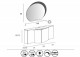 Set mobilier de baie cu lavoar bazin central din rasina, si oglinda LED, gri deschis (Grigio nuvola), Baden Haus Eclisse 55178+55172+55175+50155+45010 - tech