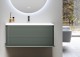 Set mobilier de baie cu lavoar rasina si oglinda LED, verde mat (Verde opaco), Baden Haus Idra 55806+50264+02131 - detaliu 1