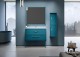 Set mobilier de baie cu picioare, cu lavoar ceramica, albastru petrol (Blu petrolio), Baden Haus Tiffany 54953+40388+50200
