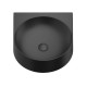 Lavoar suspendat rotund ceramic, cu zona de depozitare, negru, Ravak Yard 400, XJX0D240002 - detaliu 3